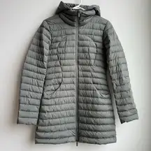Lululemon Pack it Down Jacket *Long Grey Sage Size 4 Small Goose Down 700