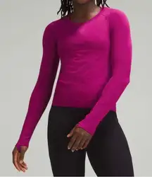 lululemon athletica Swiftly Tech along-Sleeve Shirt 2.0 Rave Length -Size 8