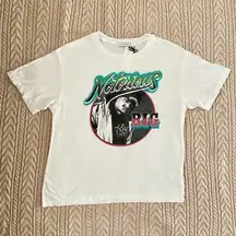 Free People Daydreamer White Notorious B.I.G. Oversized Soft T-Shirt Sz S