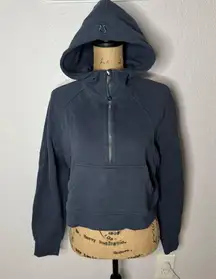 Lululemon Scuba Oversized Half-Zip Hoodie Iron Blue? Size XS S Gym Lounge Crop