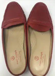 Marc Joseph New York East Village Loafer Lawrence‎ Mule Sz US 10 Red leather