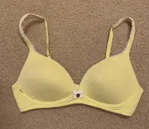 No-Wire Yellow Bra 34A