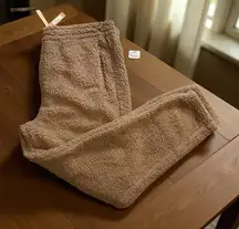 SKIMS Cozy Knit Sherpa Joggers Elastic Waist Tapered Leg NWT Women’s Size XL