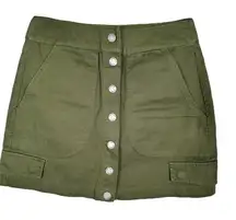 CARMAR Army Green Mini Skirt Size 4