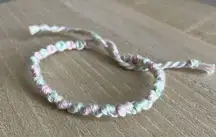 Presley Bracelet, anklet, trendy, comfortable, tie, embroidery thread, woven, gi