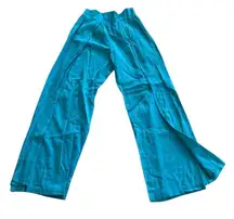 Becca Women's Gauzy Smocked Waist Pants, Swim coverup, Turquoise , Small, NWT