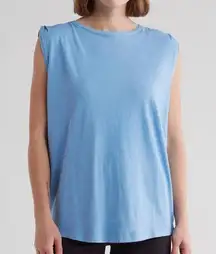 NWOT Zella Vintage Wash Relaxed Muscle Tank Blue Lapis size Medium