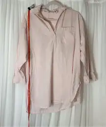 Victoria's Secret Pink 3/4 Sleeve Polo Button Down Sleep Shirt