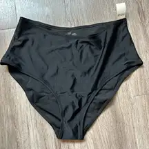 Aerie Full Coverage Bikini Bottom in Black Size L NWT