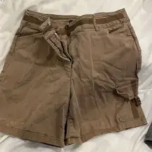 Dark khaki cargo shorts