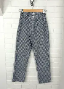 John Galt X Brandy Melville High Rise Gingham Tilden Ankle Cropped Pants Size S