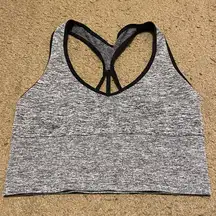 VS PINK Victoria's Secret Gray Black Racerback‎ Sports Bra Size Small