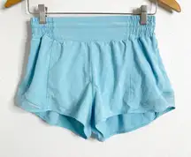 Lululemon Hotty Hot Shorts Light Blue 2.5" Inseams Size 6