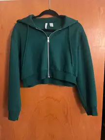 Green Divided H&M Cropped Hoodie