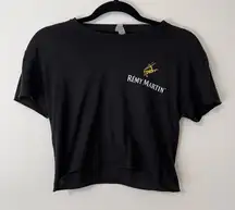 REMY MARTIN Crop Top T-Shirt Vintage Graphic Tee Sz Adult S EUC