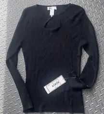 cutout detail sweater y2k knit size m nwt spring cutout boho classic casual