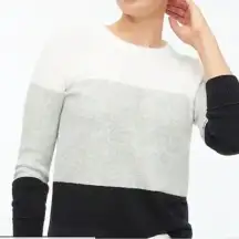 J.CREW COLORBLOCK SUPER SOFT CREWNECK SWEATER