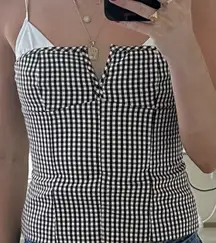 ZARA Gingham Top
