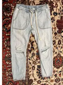 One Teaspoon Women’s Shabbies Drawstring Pull On Boyfriend Jeans Size XS