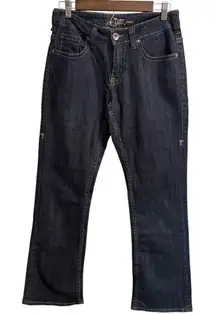 Cowgirl Tuff Just Tuff Women's Dark Blue‎ Bootcut Jean Western Fashion Riding 27