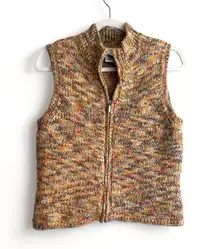 Vintage  wool blend knit vest with zipper