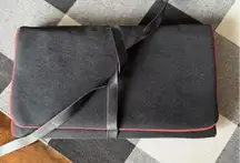 Yves Saint Laurent Black and Red Tri-fold Travel Bag