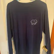 Navy Blue Women’s Shirt with Elephant Pocket