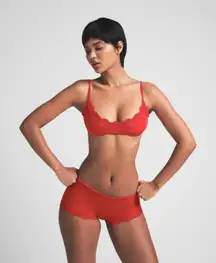 SKIMS FITS EVERYBODY LACE SCOOP BRALETTE IN CAYENNE Size M