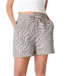 Sweaty Betty Essentials Women's XS Gray Zebra Print Shorts Comfy Loungewear Cozy