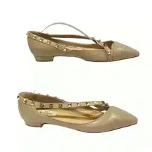 Valentino Garavani Rockstud Crossover Ballet Flats Shoes Poudre Women’s 36/6