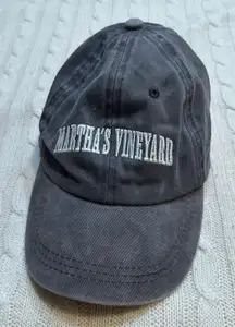 Martha's Vineyard Gray Adjustable Cotton Baseball Cap