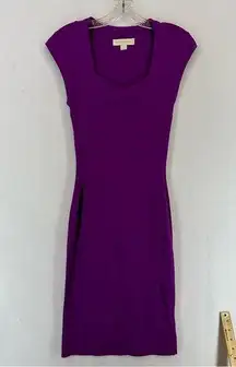 Nicki Minaj Midi Bodycon Ribbed Dress Small Purple