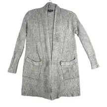 Barefoot Dreams Cardigan Womens XS Gray Textured ChicLite‎ Longline Essential