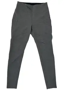 Eddie Bauer Women’s M Leggings Tummy Control Ankle Gray Ponte Stretch ELL0131T