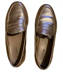 J.‎ Crew gold leather Loafers Slip-Ons