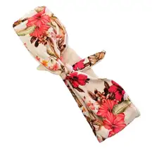 Layla Bandeau Tropicali Hibiscus Floral Print Tie NWT L