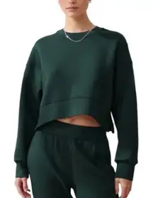 Abercrombie YPB Women's Cropped Long Sleeve Crewneck Sweatshirt Size Small