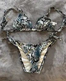 Shade & Shore Bikini Set Snakeskin Print