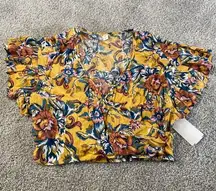 BP yellow‎ floral top medium size medium