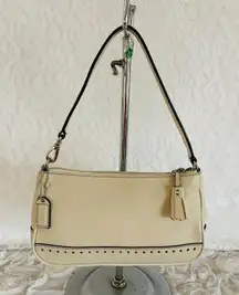 Coach Vtg  Bone pebble leather Y2K Demi mini convertible wristlet shoulder bag