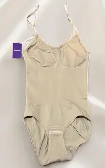 NWT HEYSHAPE Snatched Shapewear Beige Bodysuit Size M Sculpts Smoothes Supports
