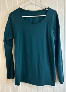 lululemon women athletics women Deep Teal Long Sleeve Top. Athletic .