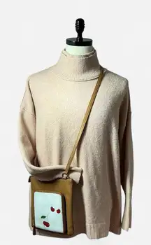 Free People Women's Afterglow Mock‎ Neck Sweater Turtleneck Pullover Pink Knit