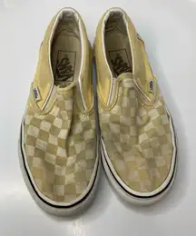 Vans yellow checkered slip on‎ sneakers unisex sizing