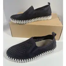 Ilse Jacobsen Hornbaek Tulip Dark Navy Blue Slip-on Sneakers Sz  EU 36 US 6