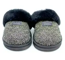 UGG Black and Gold Textured Slippers size 9