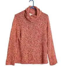 Vintage Calvin Klein Jeans Red Pink Cream Marled Chunky Sweater