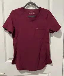 Cherokee Infinity Women's Scrub Top Size Small Cranberry Nurse Doctor Healthcare