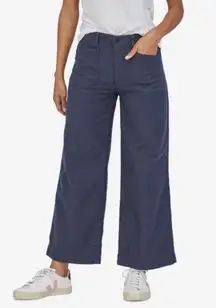 Organic Cotton Slub-Woven Wide Leg Pants