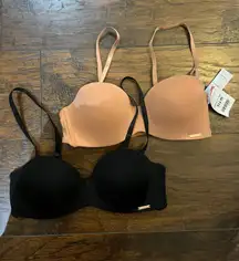 Nude and Black  Bras